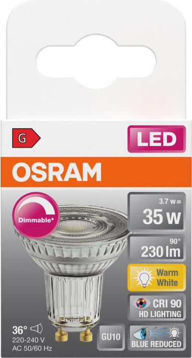 Actual product image Osram Reflector (GU10, 3.70 W, 230 lm, 6 x, G)