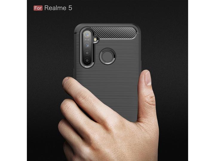 Produktbild Screenguard Realme 5 Hülle Carbon Brushed Soft TPU (Realme 5)