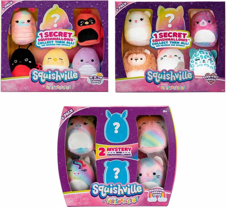 Actual product image Jazwares Squishmallows soft toy set assorted 5cm