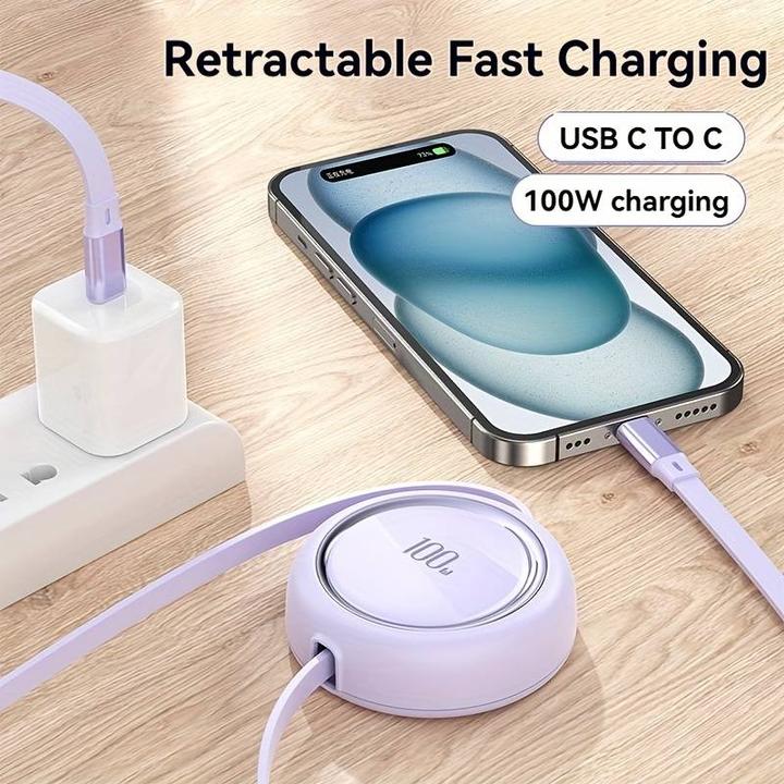 Immagine prodotto PhoneLook Cavo retrattile USB-C di doppio tipo con ricarica rapida QC3.0 100W t (USB 3.0)