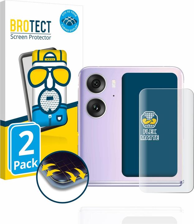 Actual product image BROTECT Full-Cover Protector Matte (2 Piece, Oppo Find N2 Flip)