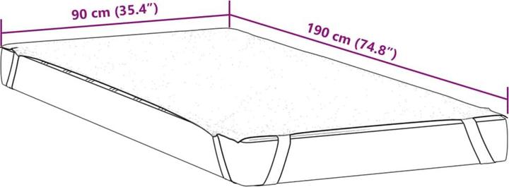 Produktbild VidaXL Matratzenschoner Matratzenauflage Matratzenschutz 90x190cm Wasserdicht (90 x 190 cm)