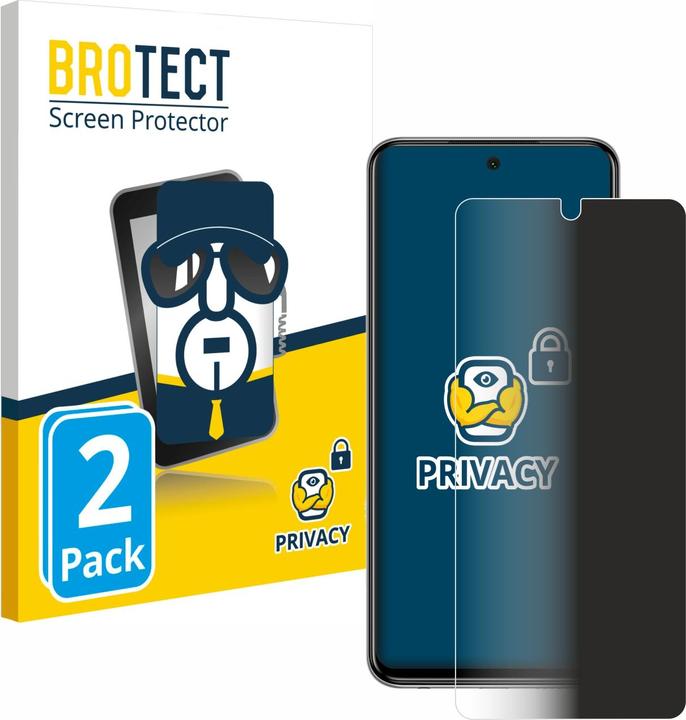 Actual product image BROTECT Anti-spy privacy film Blue light protection film (2 Piece, Xiaomi Redmi Note 9 Pro)