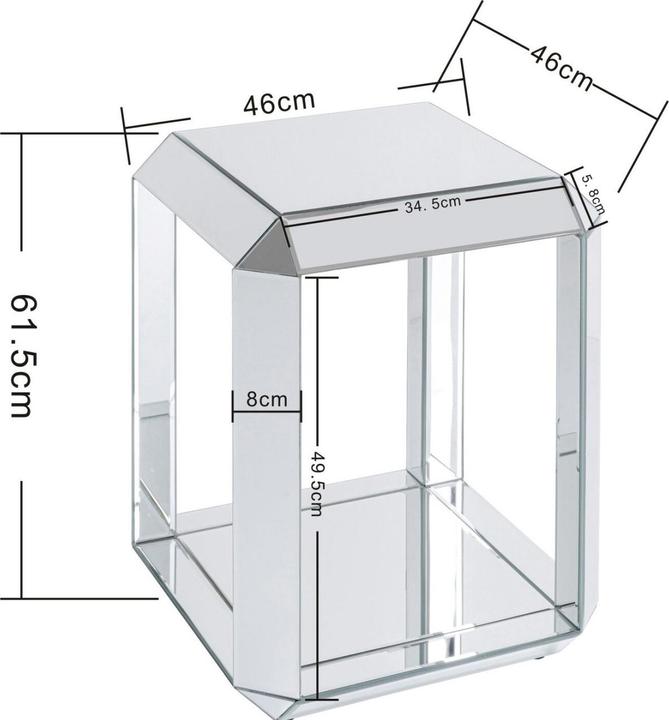 Actual product image Kare Design Side Table Luxury Lia 46x46 (47 x 47 x 62 cm)
