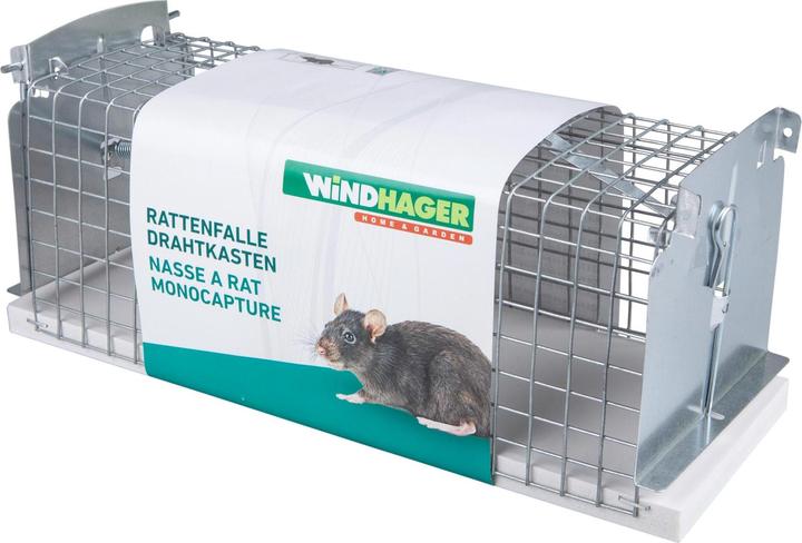 Image du produit Windhager Piège à rats à boîte métallique 29,5x10,5x12,5cm