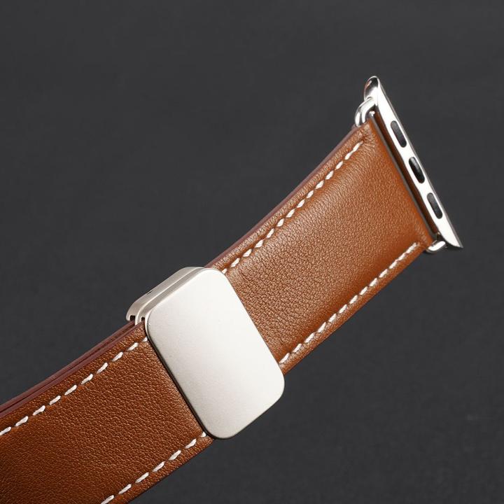 Produktbild Dux Ducis YA Armband (42 mm, 44 mm, 45 mm, 49 mm, Echtleder, Apple Watch Series 1, Apple Watch Series 2, Apple Watch Series 3, Apple Watch Series 4, Apple Watch Series 5, Apple Watch Series 6, Apple Watch Series 7, Apple Watch Series 8, Apple Watch Series 9, Apple Watch SE, Apple Watch Ultra, Apple Watch Ultra 2)