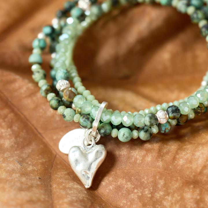 Immagine prodotto Andreani Bracciale con vero diaspro leopardato (8 cm, Pietre)