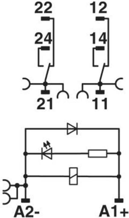 Immagine prodotto Phoenix Modulo relè 2 contatti in scambio RIF1RPTLDP24DC2X21MS