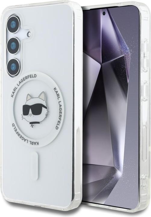 Produktbild Karl Lagerfeld HC Magnetic IML Metal Choupette Head case for Samsung Galaxy S25 Plus white (Samsung Galaxy S25+)