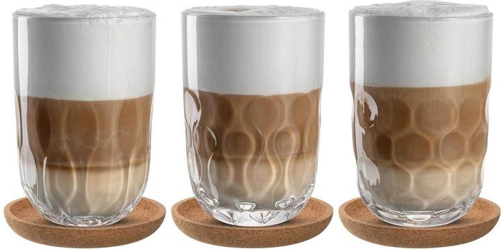 Actual product image Leonardo Cappuccino Becher Gocce mit Untersetzer 380 ml (390 ml, 6 x)