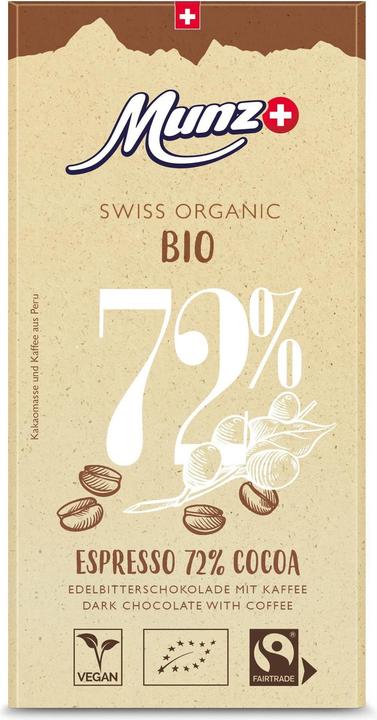 Produktbild Munz Organic Espresso 72% Cocoa 100 g (100 g)