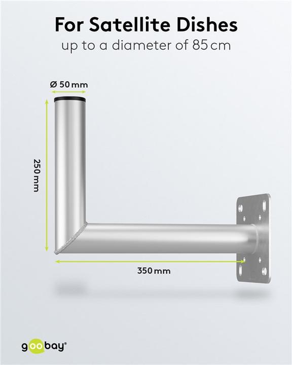 Immagine prodotto Goobay Supporto da parete per parabola SAT (Specchi + antenne Montaggio)