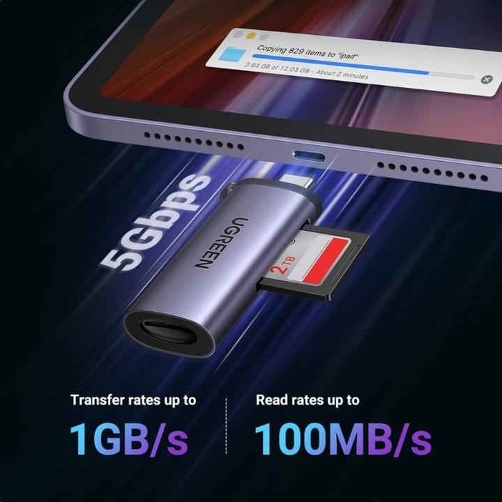 Immagine prodotto Ugreen Lettore di schede 2in1 (USB-C)