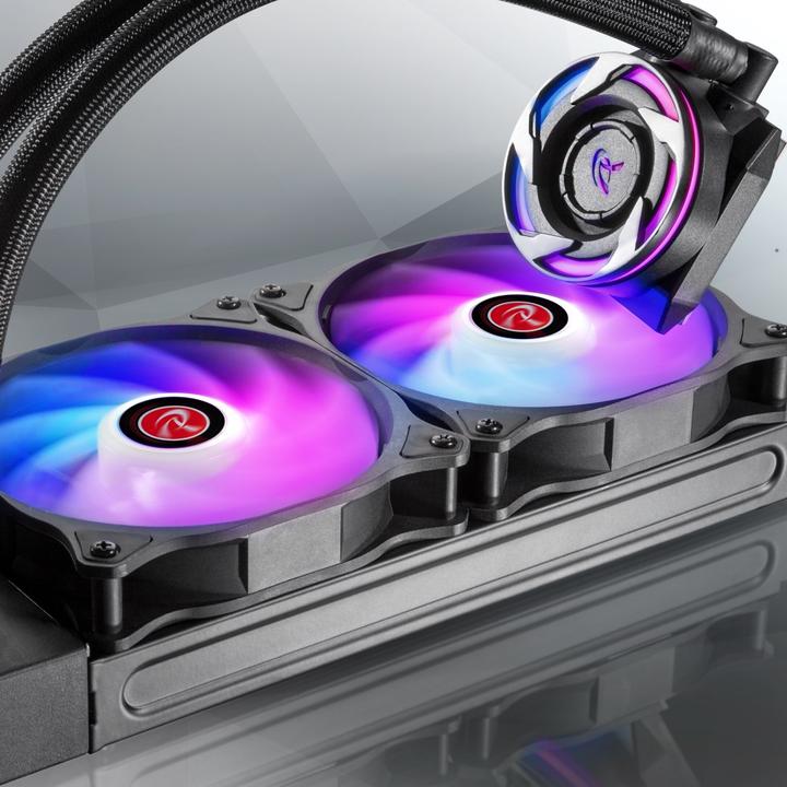 Actual product image Raijintek EOS 12 RBW ADD fan, set of 2 incl. controller (120 mm, 2 x)