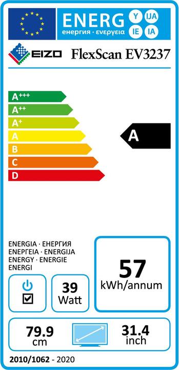 Energie-Label Eizo FlexScan EV3237 (3840 x 2160 Pixel, 31.50")