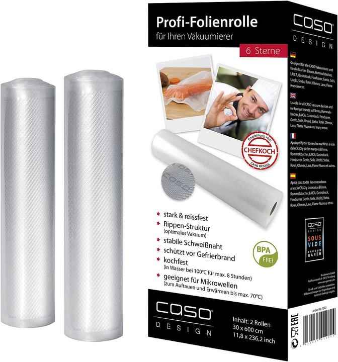 Actual product image Caso 4 professional film rolls for beam vacuumators (4 x)