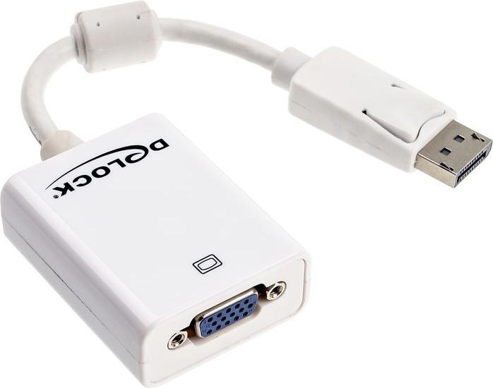 Produktbild Delock Monitoradapter DP zu VGA-Bu weiss (VGA, 16 cm)