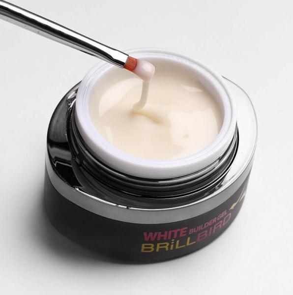 Image du produit BrillBird Latte - Gel blanc laiteux 50ml (Gel blanc laiteux, Vernis à ongles effet gel)