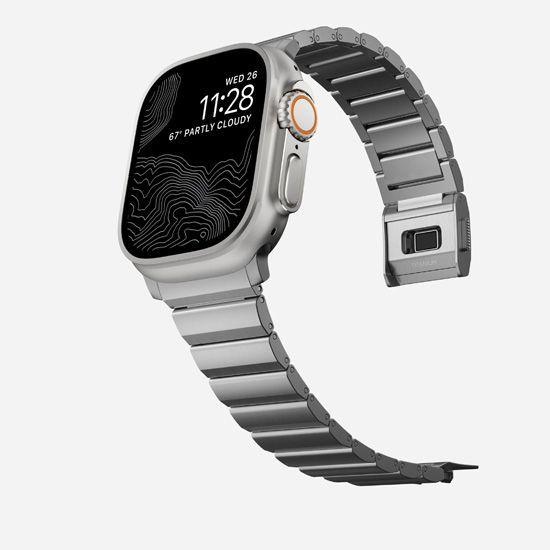 Productafbeelding Nomad Strap Titanium Silver V2 42/44/45/49mm (35 mm, Titanium)
