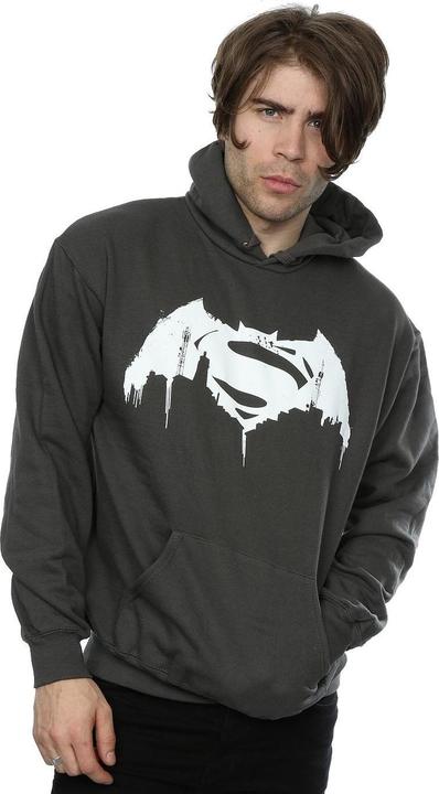 Actual product image Mens Batman v Superman Beaten Logo Hoodie (L)