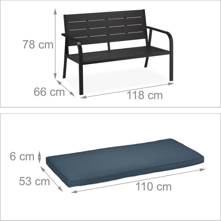 Actual product image Relaxdays Gartenbank