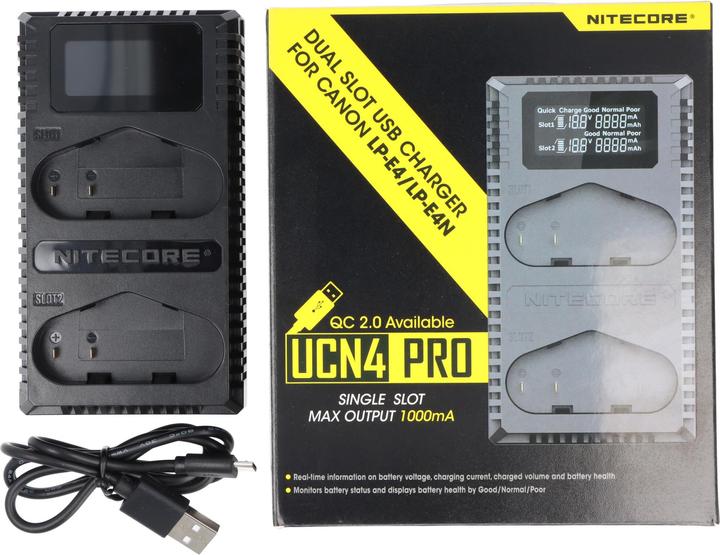 Produktbild Nitecore UCN4 PRO - für Canon Cameras (Kamera Akku Ladegerät)