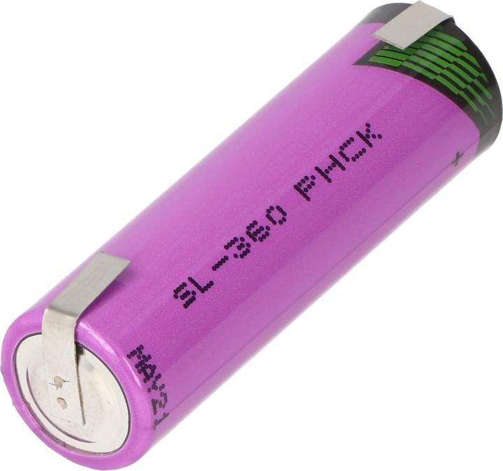 Actual product image Tadiran Battery LTC SL-360/T with solder tabs U-shape (1 pcs., AA, 2400 mAh)
