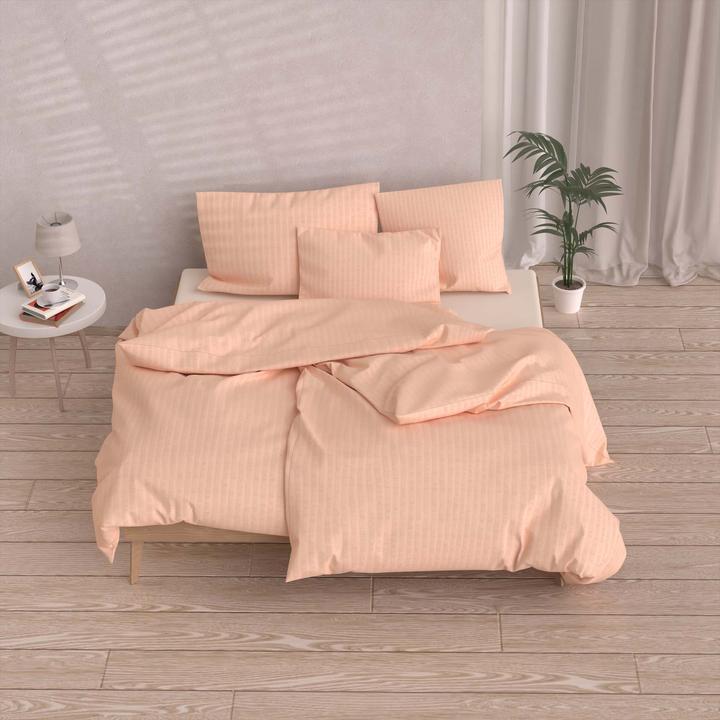 Image du produit Lotus Bettwaren Parure de lit en satin seersucker uni (Housse de couette, 200 x 210 cm)