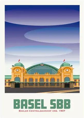 Actual product image S.wert Design Postcard Basel SBB (1 pcs.)