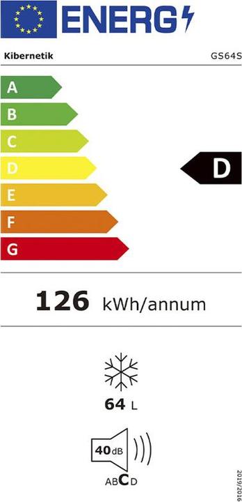 Energie-Label Kibernetik FSP GS64 (Freistehend, 64 l)