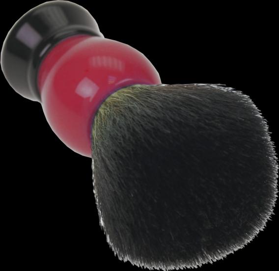 Produktbild Rasierpinsel, Synthetik-Haar, Rot/Schwarz, Ø 24mm in Geschenkkarton