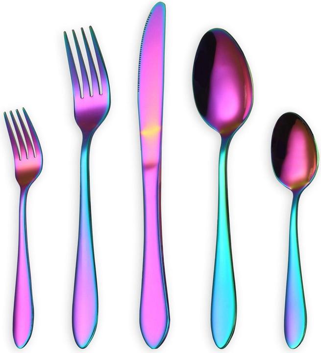 Image du produit Homquen Couverts de table aux couleurs de l'arc-en-ciel (6 pièce(s), Scoops)