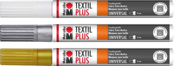 Actual product image Marabu Textile Painter plus (Silver, 3 mm, 1 x)