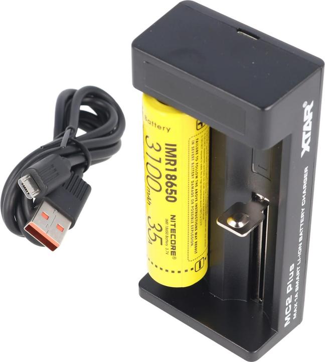 Actual product image AccuCell Charger MC2 Plus suitable for 10440,14500,14650, 16340, 17335, 17500, 17670,18350,18490, 18500,... (1 pcs., Chargers without battery)