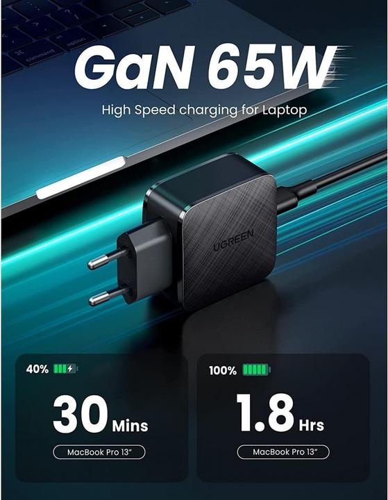 Immagine prodotto Ugreen Caricabatterie USB-C GaN (65 W)