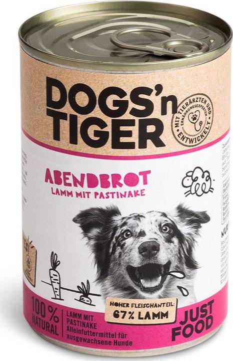 Image du produit Dogs'n Tiger Nourriture humide Pain du soir 400g (Adulte, 1 pcs, 400 g)