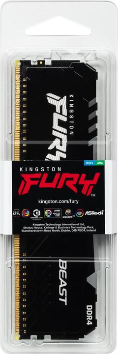 Image du produit Kingston FURY Beast RGB (1 x 16GB, 3600 MHz, RAM DDR4, DIMM)