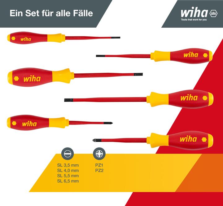 Produktbild Wiha SoftFinish electric slimFix (Schlitzschrauben, Pozidriv-Kreuzschlitz (PZ))