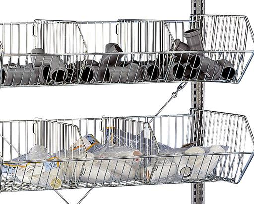Actual product image Schulte Lagertechnik Wire mesh basket boltless shelving, galvanized