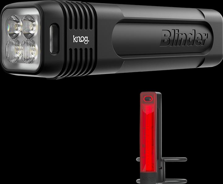 Actual product image knog. Blinder 600 & Plus Rear (600 lm, 20 lm)