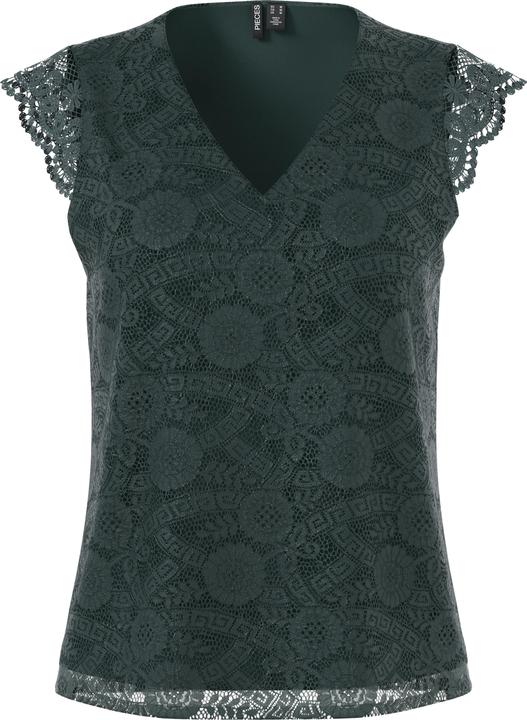 Pieces Pcolline Sl Lace V-Neck Top Wvn Noos