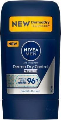 Actual product image NIVEA Men Derma Dry Control Antiperspirant Stick 50ml (Stick, 50 ml)