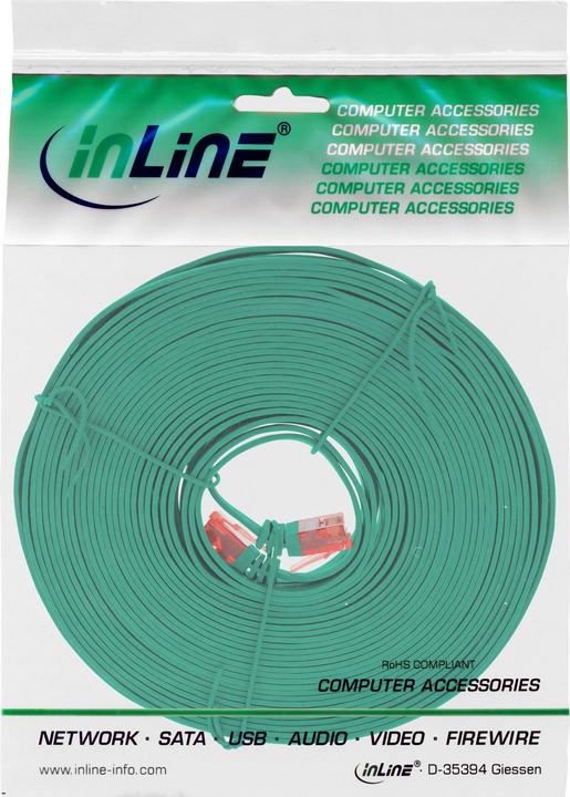 Produktbild InLine 5m Patchkabel flach, U/UTP, Cat.6 (U/UTP, CAT6, 5 m)