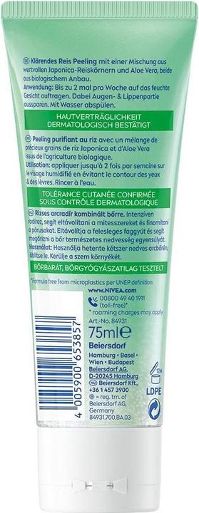 Immagine prodotto NIVEA Scrub al riso con aloe vera biologica (Esfoliazione, 75 ml)
