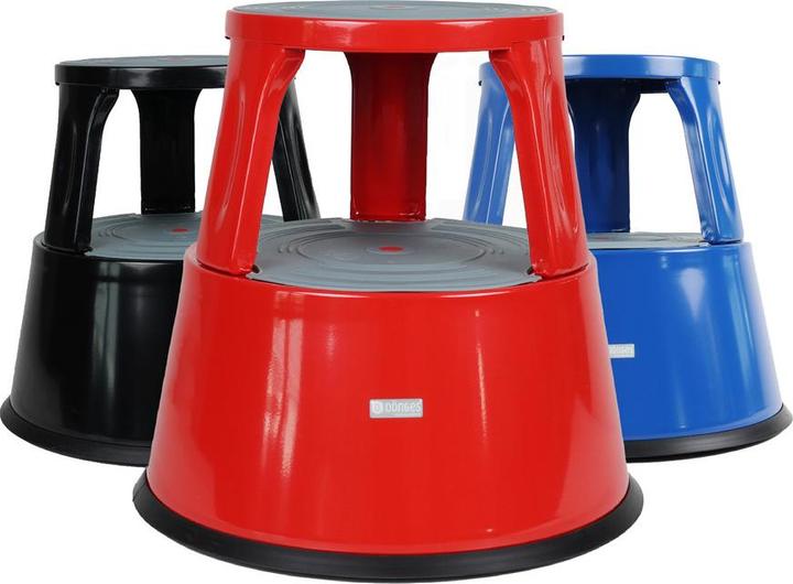 Immagine prodotto Dönges Sgabello a rotelle, metallo, rosso