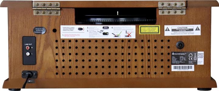 Actual product image Soundmaster NR566BR (Record player, Bluetooth, CD player, 2x 5 W)