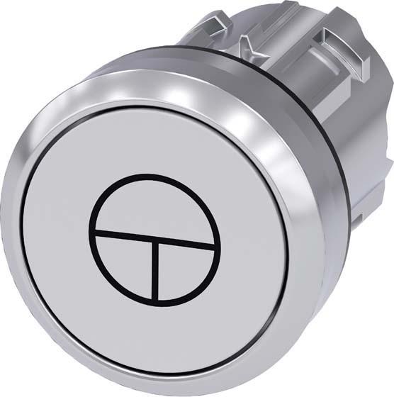 Siemens Front push-button 1f ws Ř22mm rnd 3SU1050-0AB60-0AB0