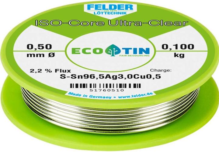 Felder Lottechnik Ultra Clear, 0.10 kg, 0.5 mm (Kit de bobine de soudure)