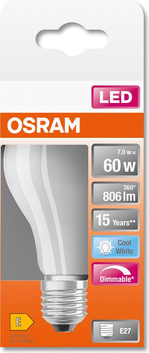 Actual product image Osram Superstar Classic A (E27, 60 W, 806 lm, 1 x, E)