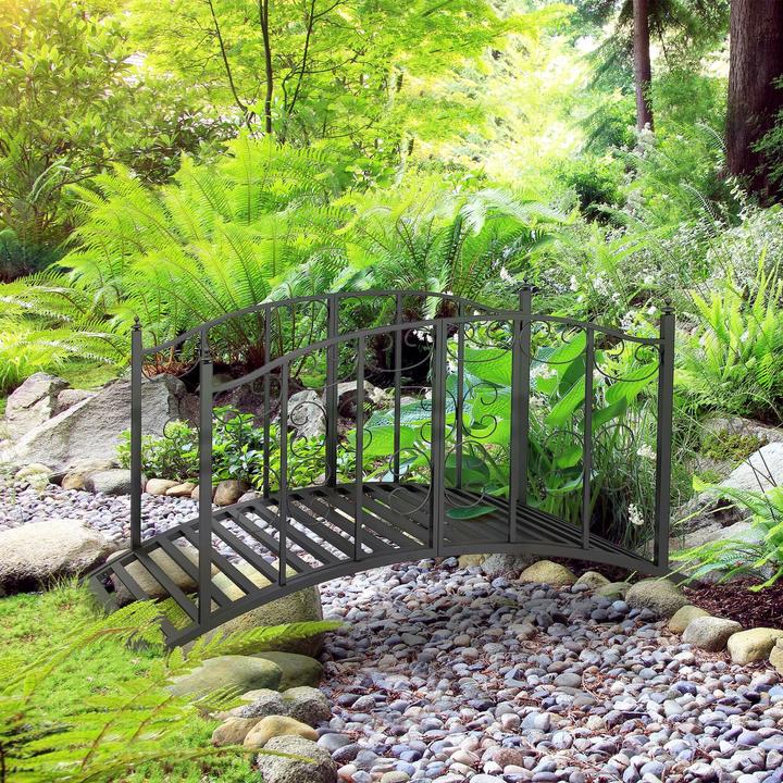 Produktbild Outsunny Gartenbrücke mit Ornamentgeländer